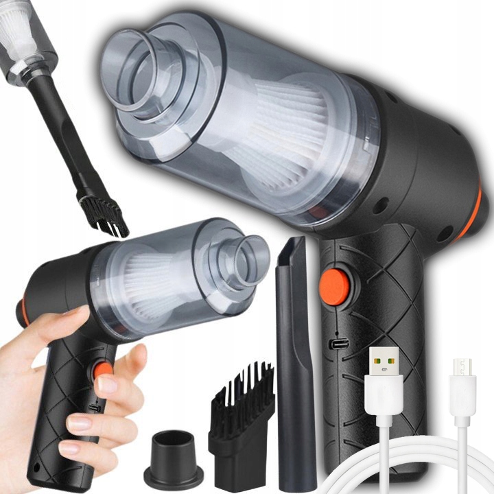 Автомобільний бездротовий портативний пилосос Easy Vacuum cleaner 2 in 1 M2042 - мініатюра 3