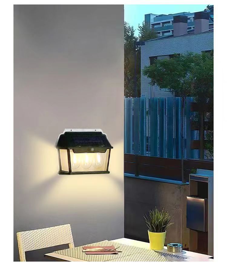 Вуличний ліхтар на сонячній батареї з датчиком руху HW 999-3W Solar Interaction Wall Lamp - мініатюра 2