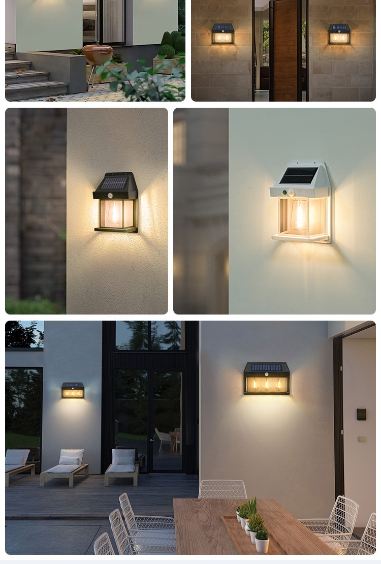 Вуличний ліхтар на сонячній батареї з датчиком руху HW 999-3W Solar Interaction Wall Lamp - мініатюра 3