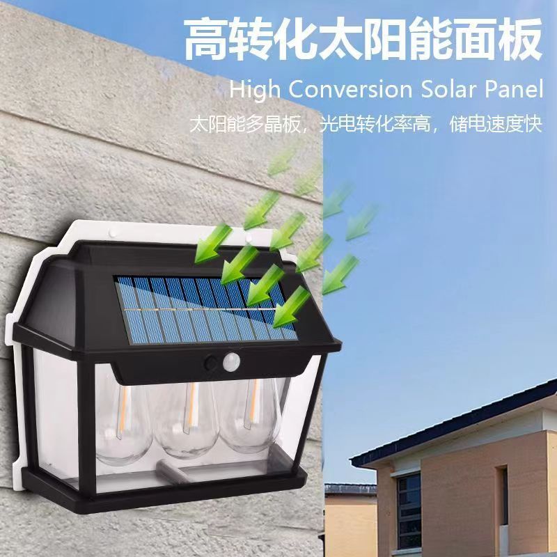 Вуличний ліхтар на сонячній батареї з датчиком руху HW 999-3W Solar Interaction Wall Lamp - мініатюра 5