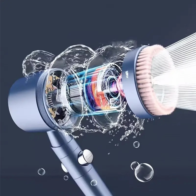 Душова насадка з масажною щіткою та фільтром - мініатюра 3