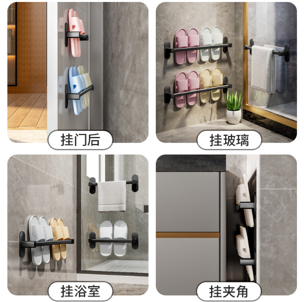 Підвісний настінний органайзер - вішалка тримач тапочок, рушників, 38 см - мініатюра 4