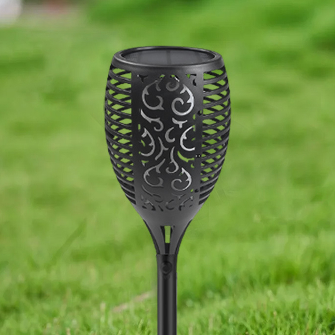 Ліхтар садовий на сонячній батареї Solar flame, 60 см · LED світильник у формі факела з класом захисту IP65