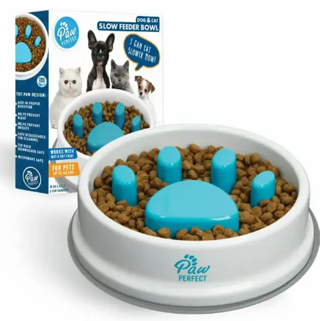 Годівниця для повільної подачі їжі Paw Perfect для котів та собак · Миска Slow Feeder Bowl для домашніх тварин