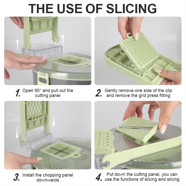 Овочерізка Vegetable Cutter 10 в 1 з кошиком-друшлагом - мініатюра 4