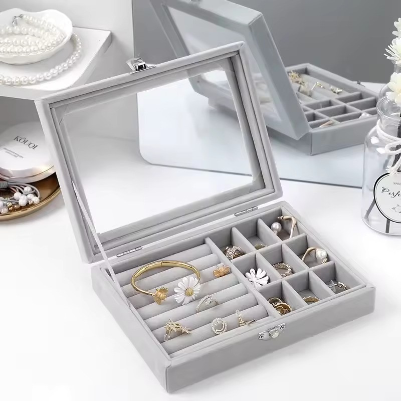 Органайзер для ювелірних виробів Jewelry Storage box Ld-1016 · Оксамитова скринька для зберігання прикрас
