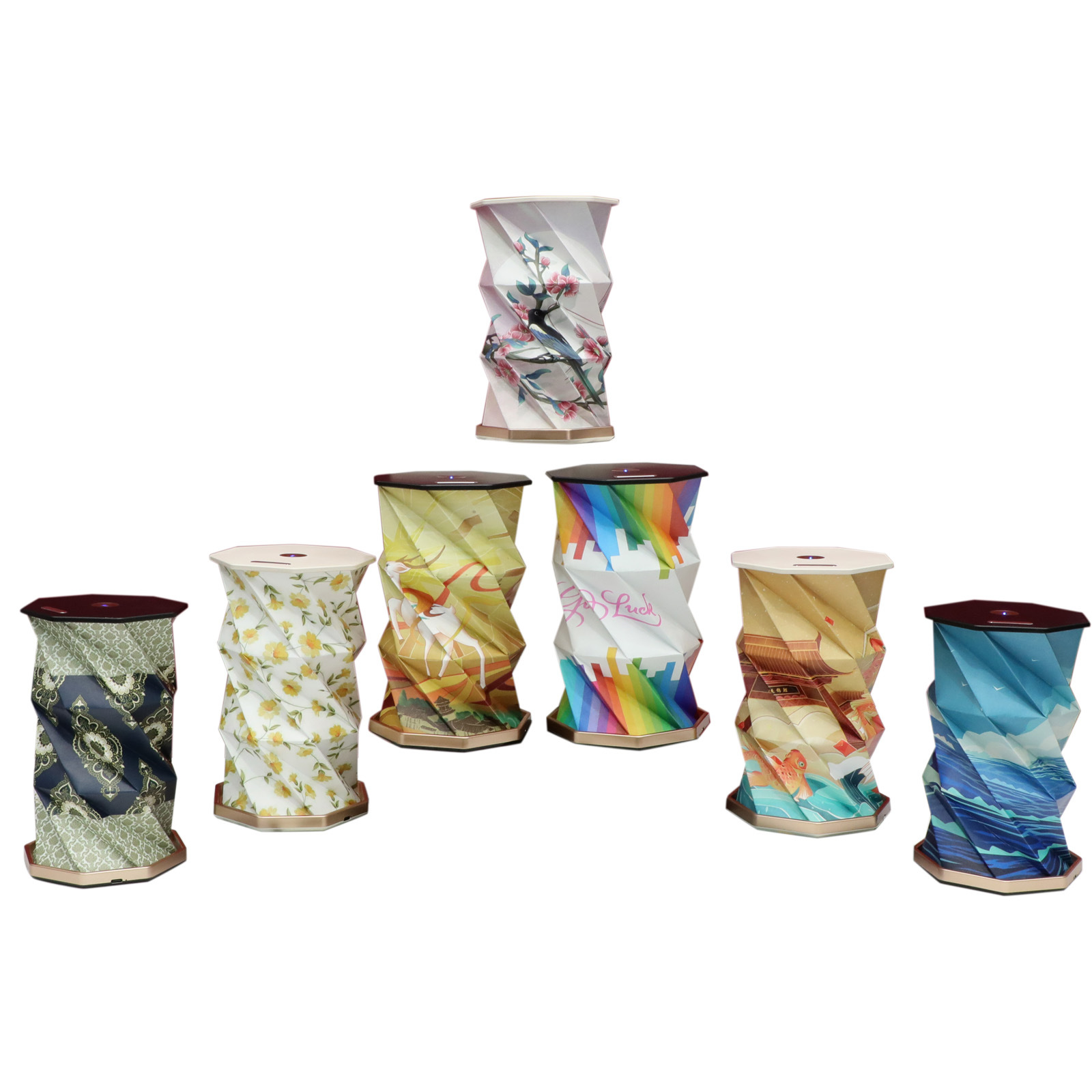 Настільний обертовий світильник - нічник Rotating lamp USB з вбудованим акумулятором і сенсорним керуванням - мініатюра 10