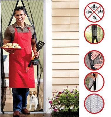 Антимоскітна сітка на магнітах Magic Mesh Шторка від комах у дверний отвір, 100*190