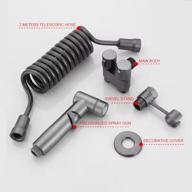 Гігієнічна система для біде Handheld Bidet Sprayer Water Jet Туалетний душ - змішувач з лійкою для біде - мініатюра 3