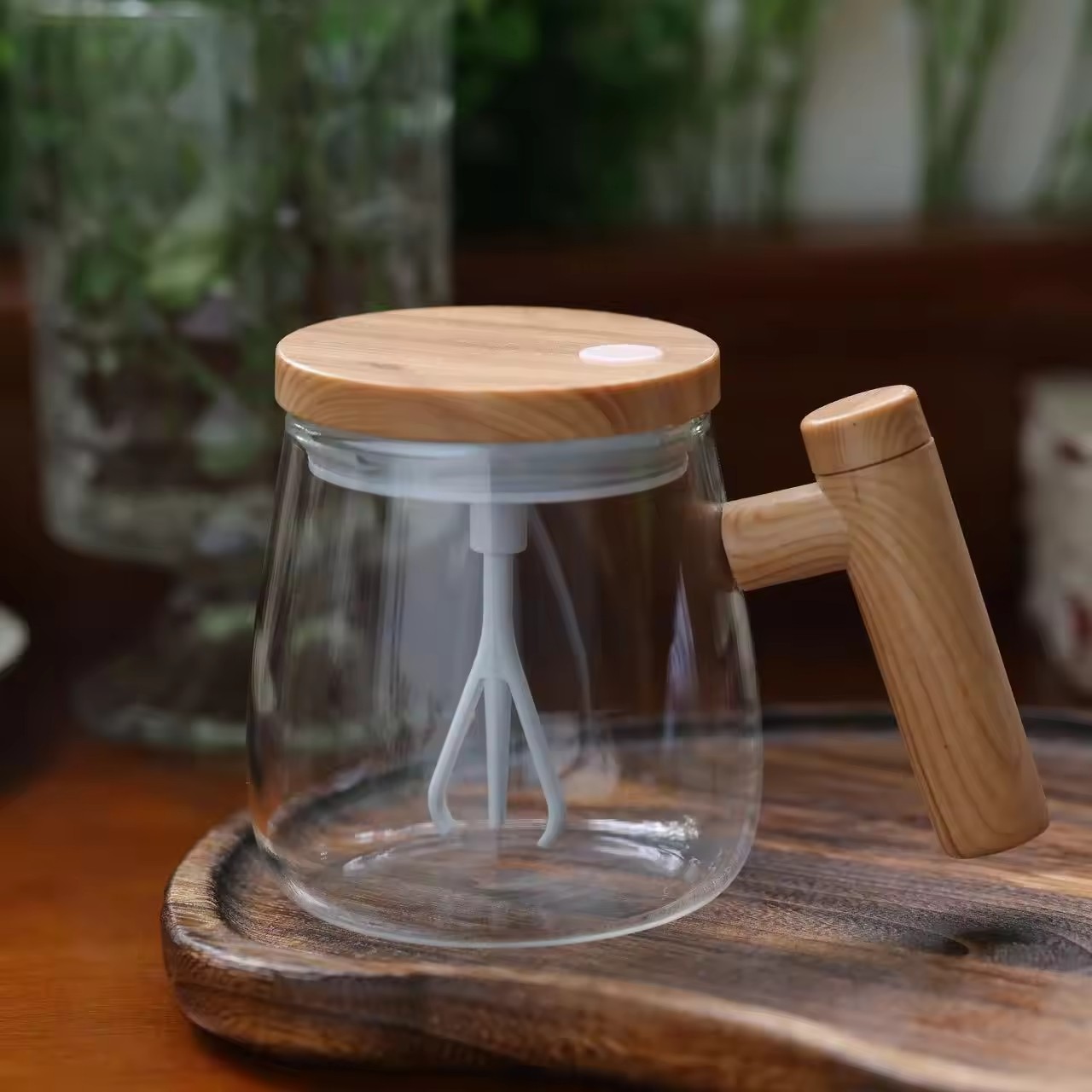 Кружка - міксер для кави та коктейлів Coffee stirring cup · Чашка мішалка для напоїв із вбудованим міксером