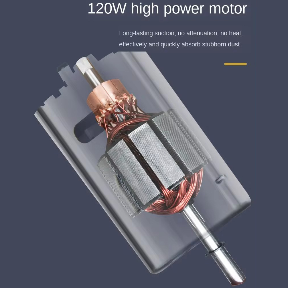 Портативний ручний пилосос 120W для машини, дому, офісу - мініатюра 4