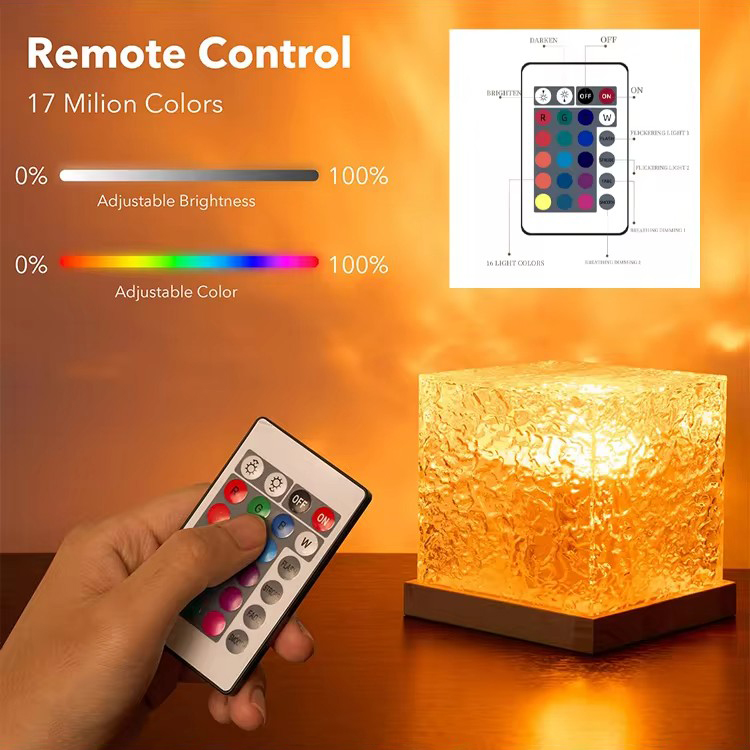 Настільний світильник RGB з проекцією хвилі - мініатюра 2