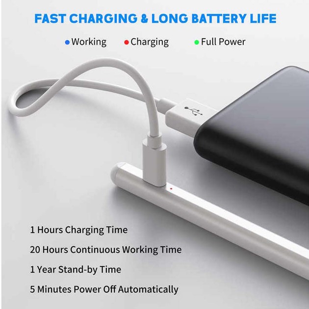 Стілус універсальний для планшета та телефону Jb09 Стилус для сенсорних екранів з LED індикатором - мініатюра 6