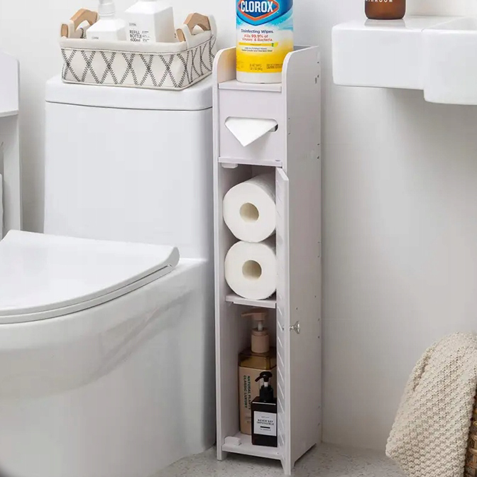 Стелаж для ванної кімнати з поличками та органайзером для серветок та паперу PK-01 - мініатюра 2