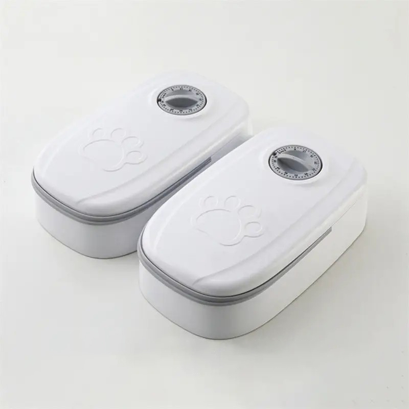 Автоматична подвійна годівниця для тварин з таймером - мініатюра 3