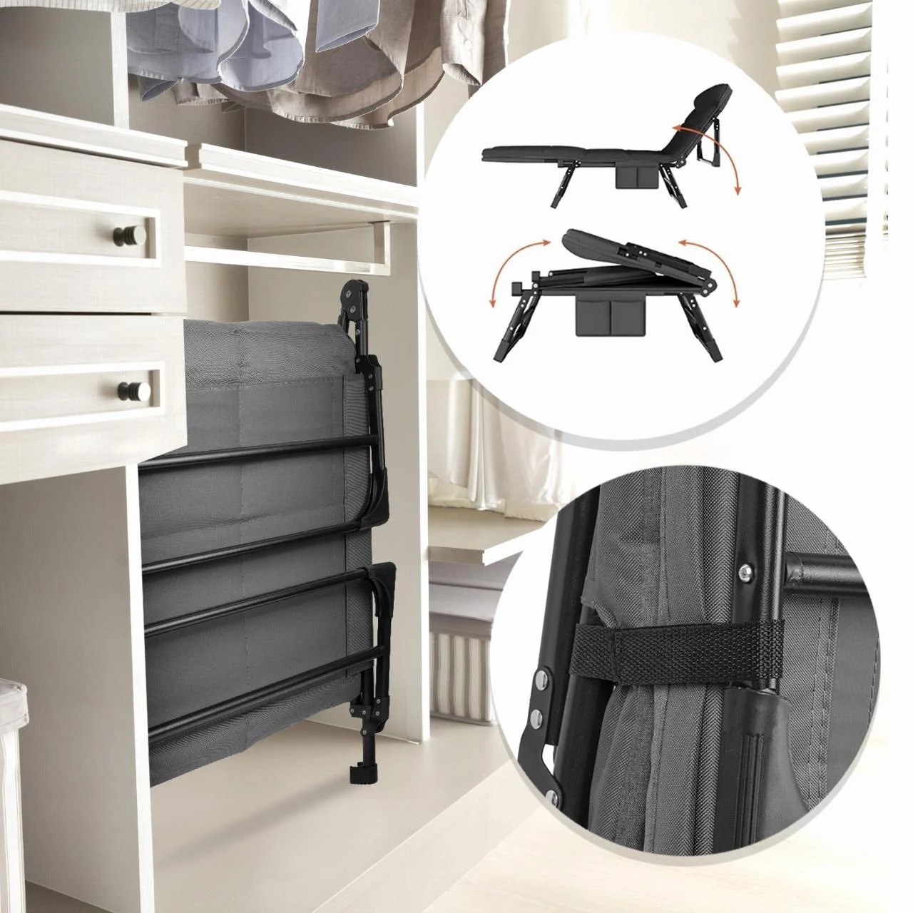 Туристичний розкладний шезлонг з металевим каркасом 200*70*30см, 5,4кг - мініатюра 4