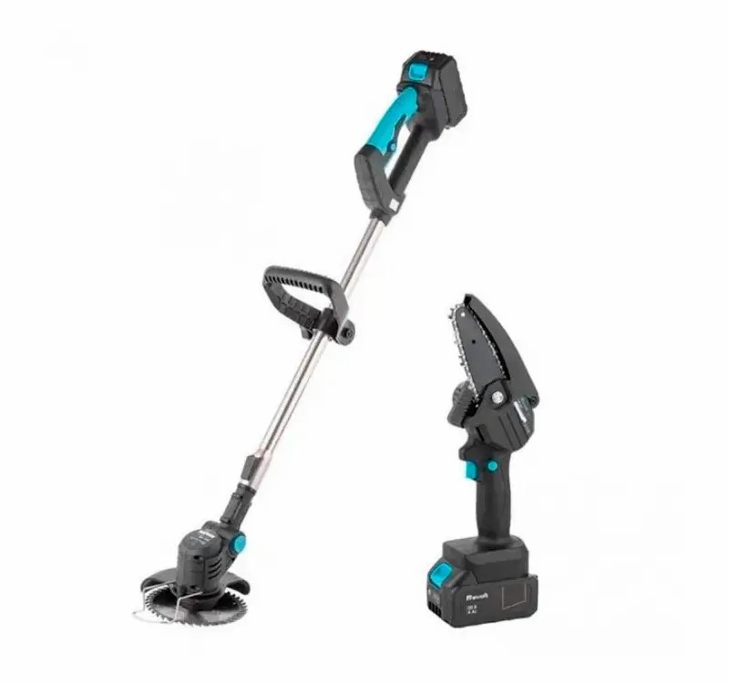 Бездротова акумуляторна коса + міні пила KRAFFTEC 48V 4inch (10 см) - мініатюра 2