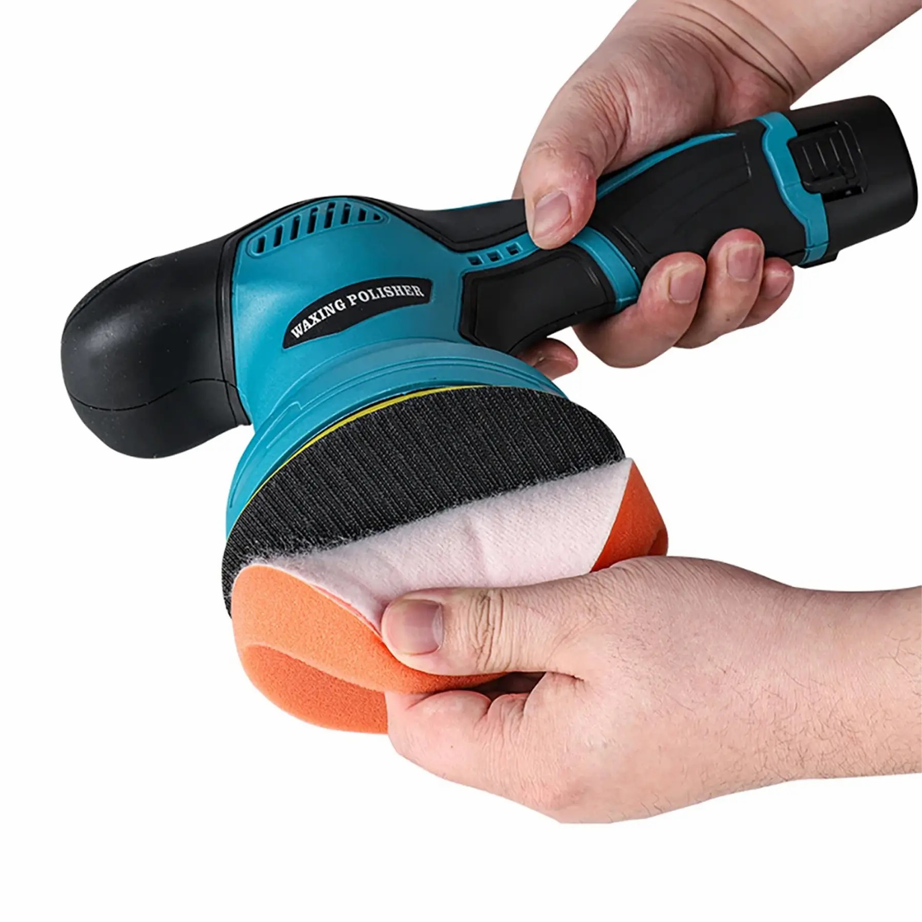 Акумуляторна полірувальна машинка YK49 з двома батареями для авто та інших поверхонь - мініатюра 3