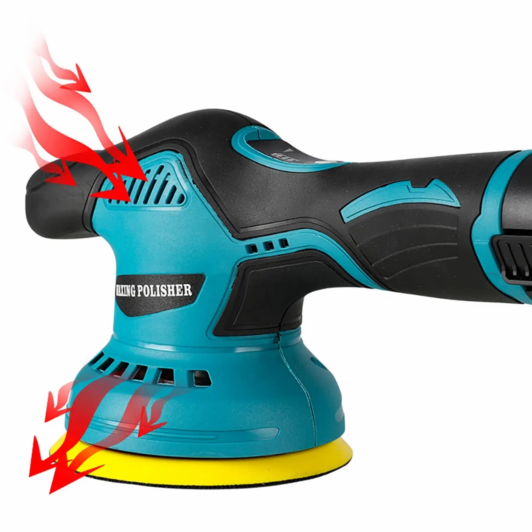 Акумуляторна полірувальна машинка YK49 з двома батареями для авто та інших поверхонь - мініатюра 5