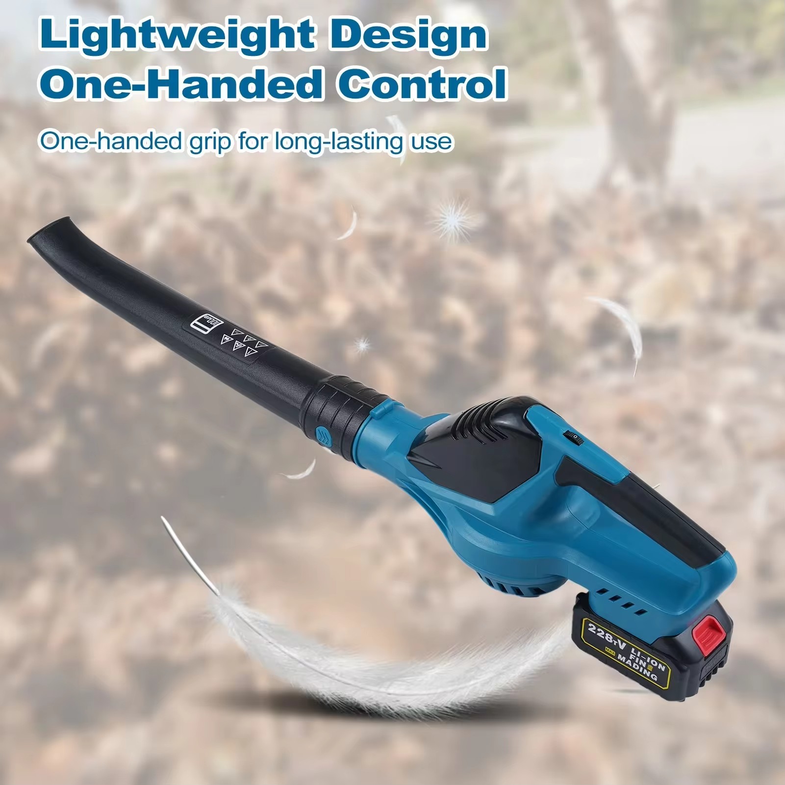 Портативний бездротовий повітродув 1135-9 з 2 акумуляторами 68V 6Ah - мініатюра 3