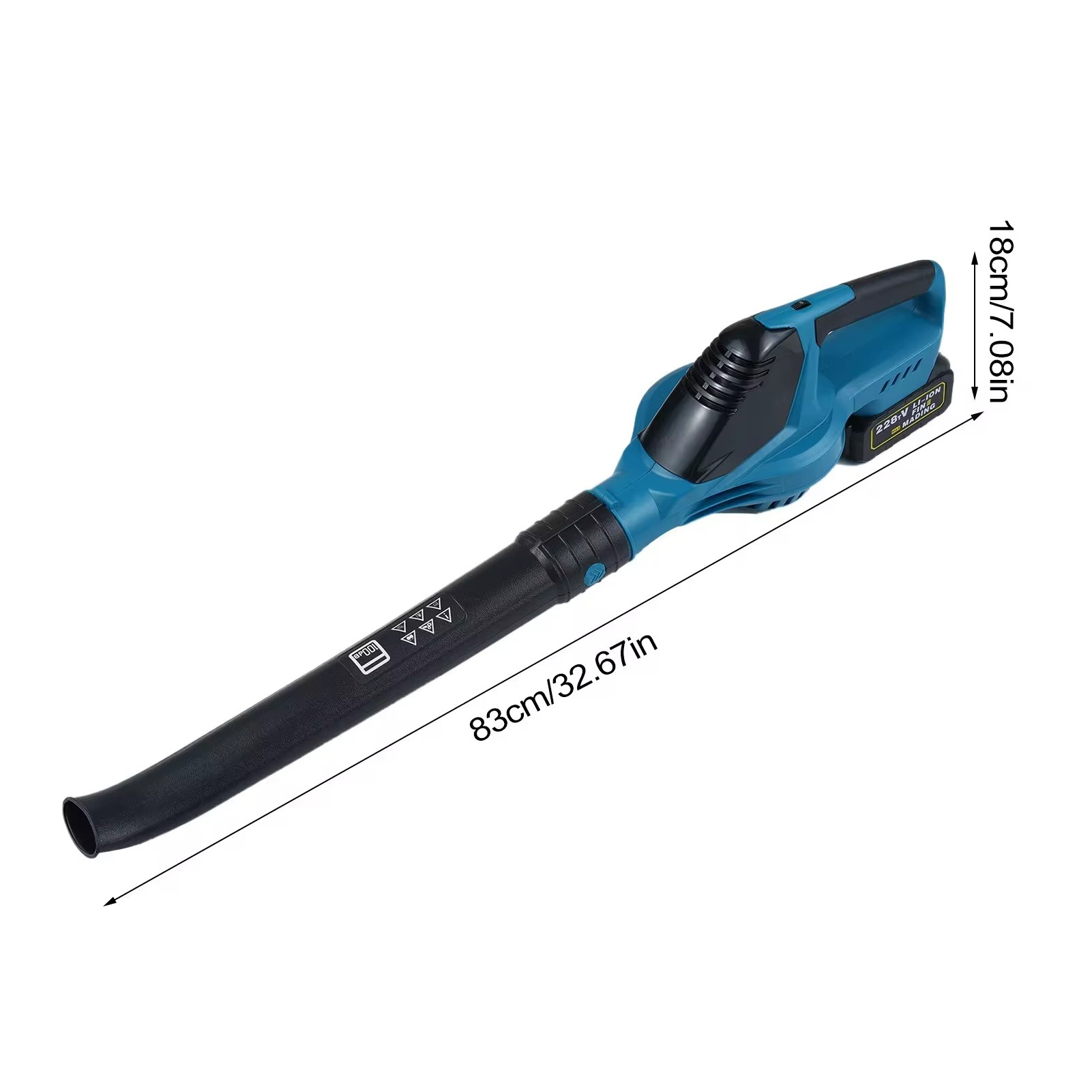 Портативний бездротовий повітродув 1135-9 з 2 акумуляторами 68V 6Ah - мініатюра 6