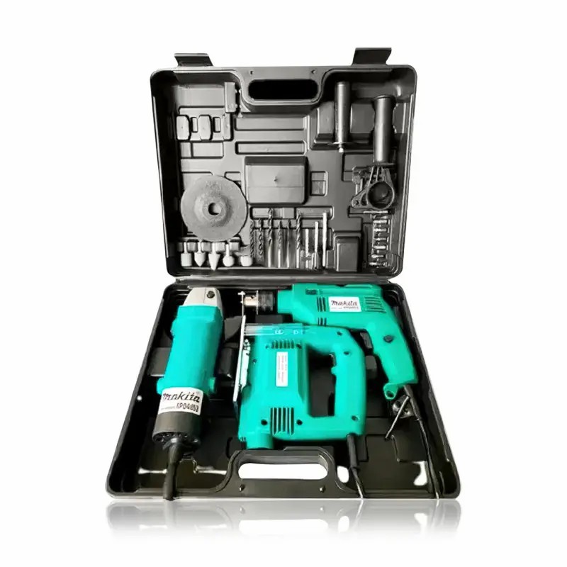 Набір інструментів 3 в 1 Дриль, болгарка та лобзик у кейсі · Комплект електроінструменту KP04853