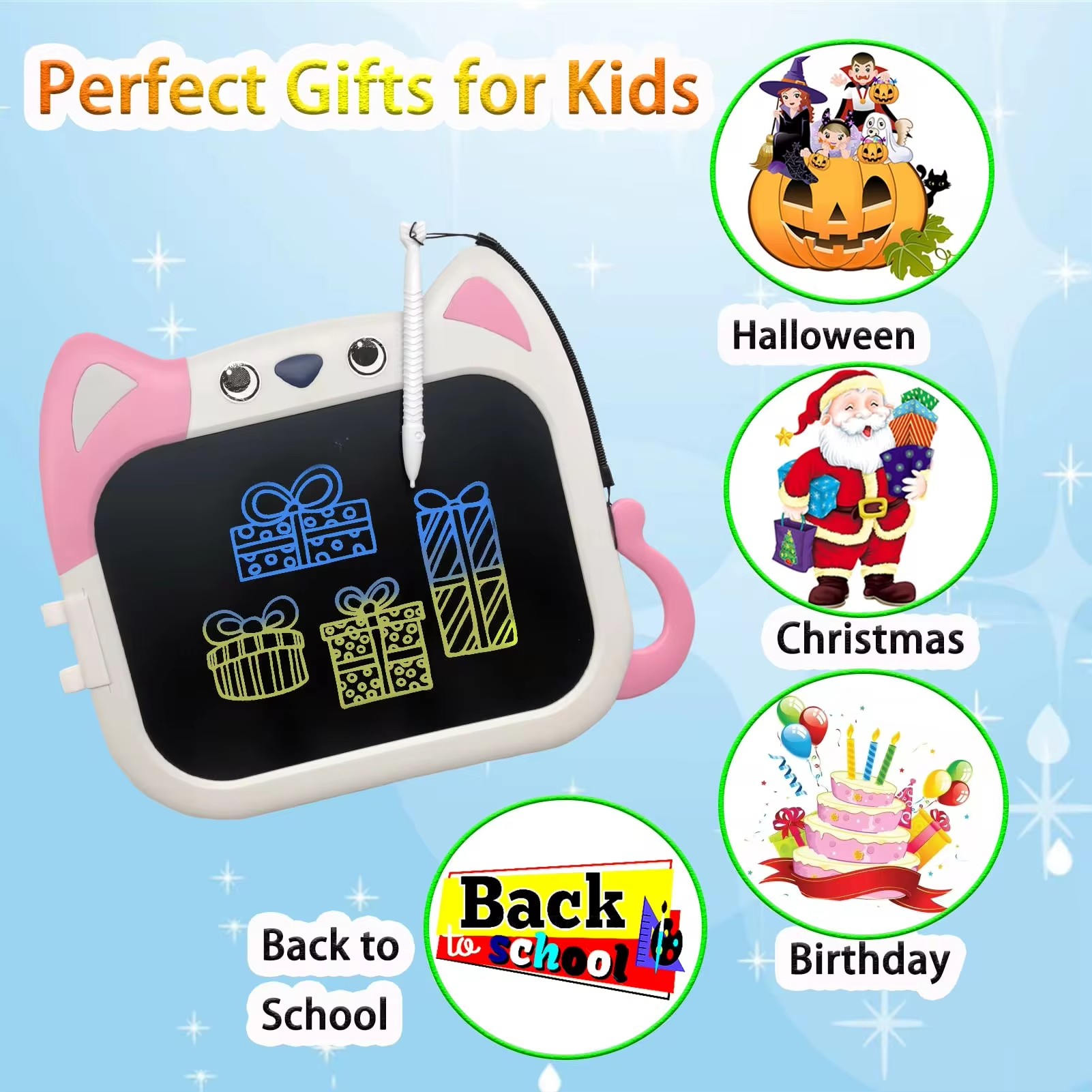 Графічний планшет для дітей Cat Ears 10" - мініатюра 4