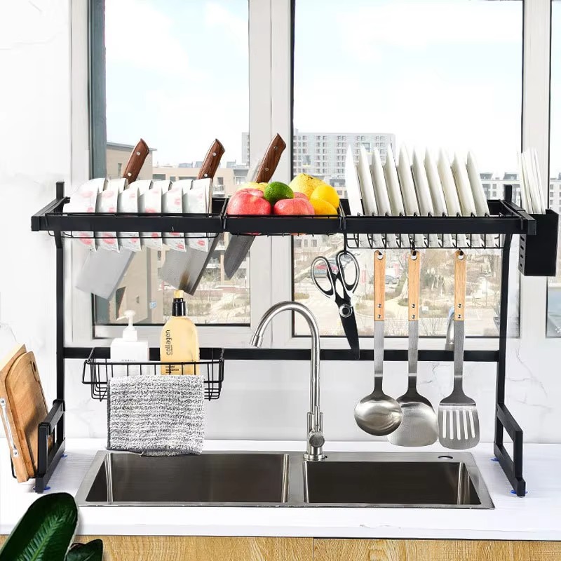 Кухонна стійка для сушіння та зберігання посуду над раковиною - мініатюра 2