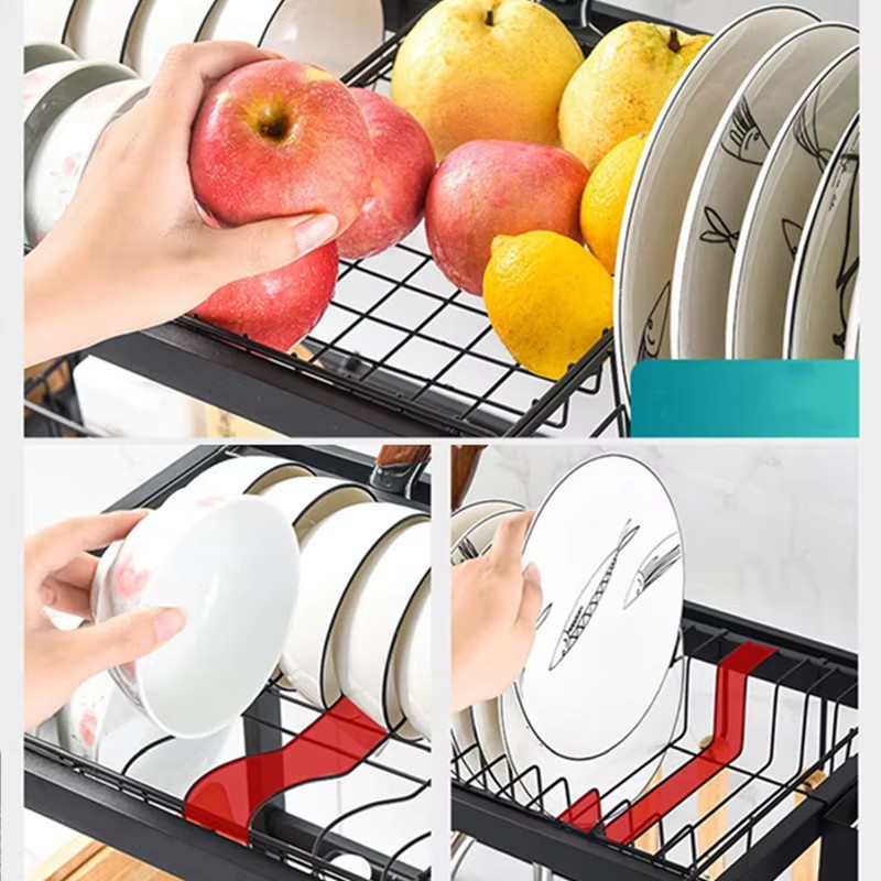 Кухонна стійка для сушіння та зберігання посуду над раковиною - мініатюра 5