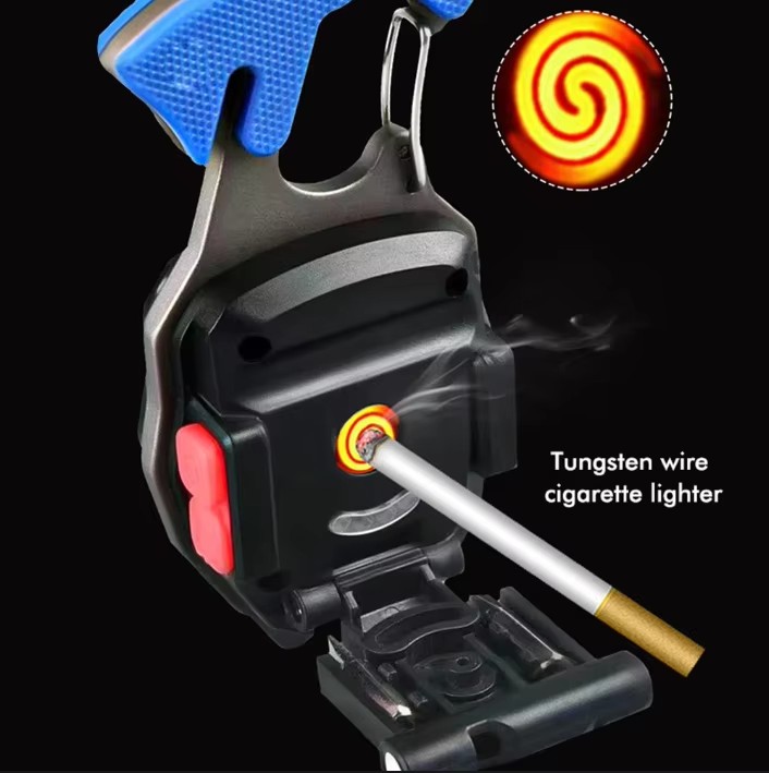 Багатофункціональний туристичний мультитул з LED ліхтариком на карабіні 5147 - мініатюра 5