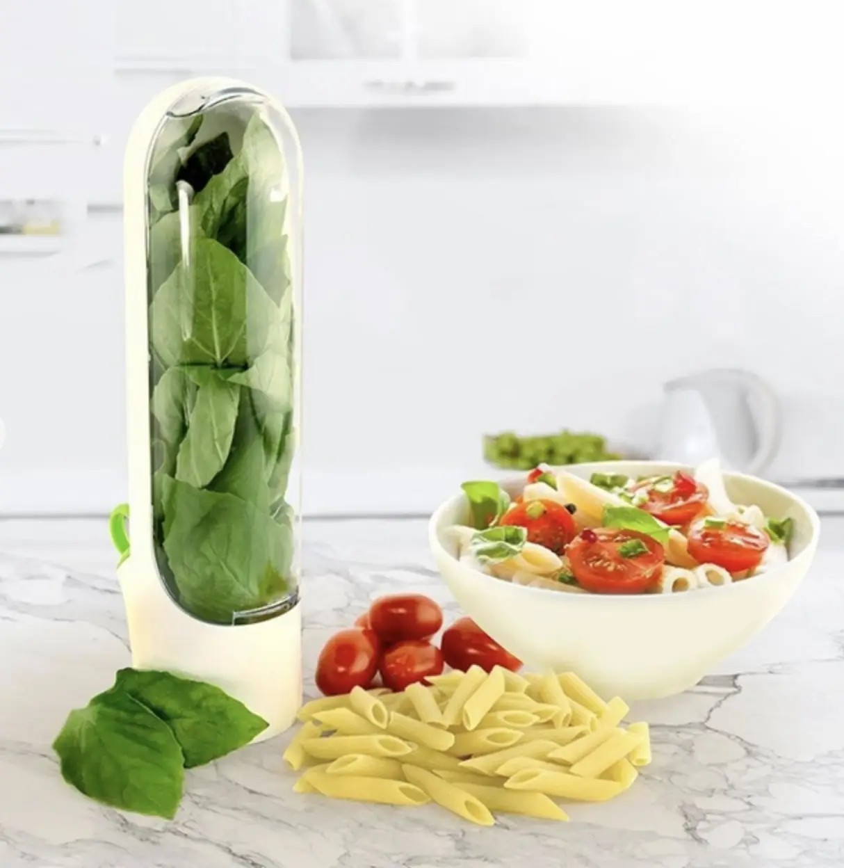 Контейнер для зберігання зелені HERB SAVER Органайзер кухонний для збереження свіжості зелені, салатів, з клапаном для доливання води - мініатюра 2