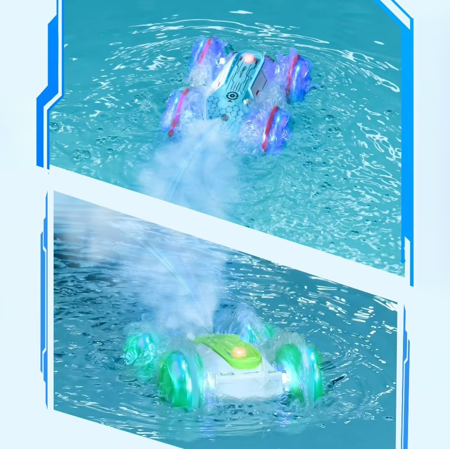 Трюкова машинка – перевертень Amphibious Stunt на пульті ДУ з функціями руху по воді, ефектом диму та підсвічуванням - мініатюра 5