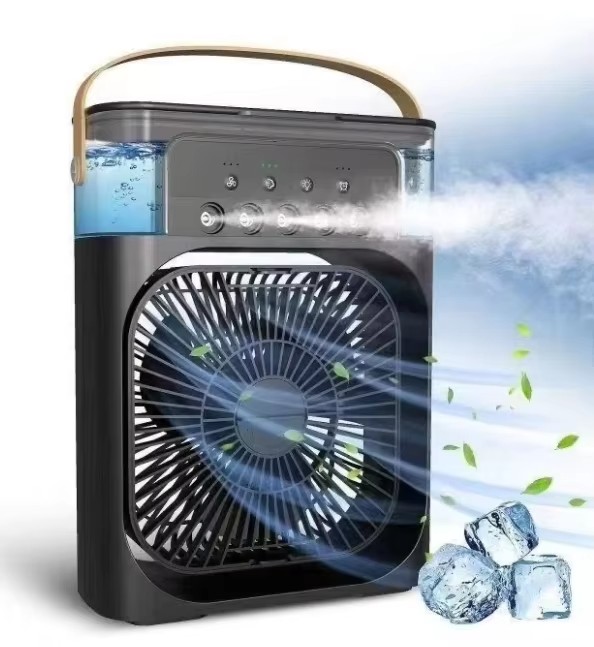 Настільний вентилятор з функцією зволожувача Air Cooler Fan Міні вентилятор - кондиціонер з відділенням для льоду