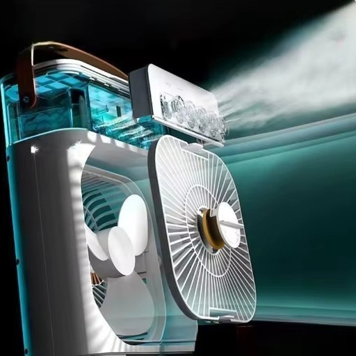 Настільний вентилятор з функцією зволожувача Air Cooler Fan Міні вентилятор - кондиціонер з відділенням для льоду - мініатюра 5