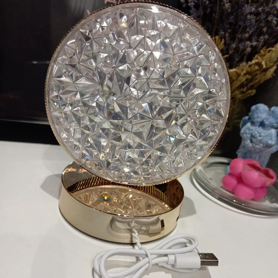 Настільна лампа Місяць із кристалами Creatice Table Lamp - мініатюра 3