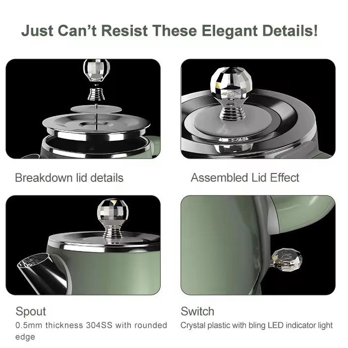 Електрочайник Elegant 1830 з нержавіючої сталі - мініатюра 7