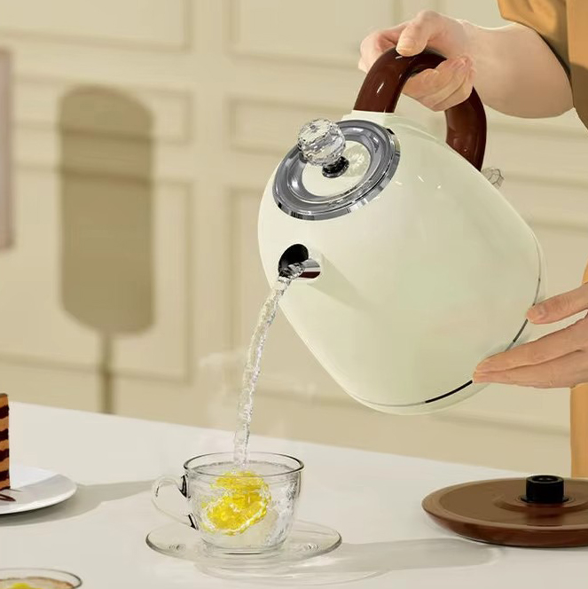 Чайник електричний YD-1831 Електрочайник з підсвічуванням та автоматичним відключенням при перегріві Білий / бежевий / зелений - мініатюра 2