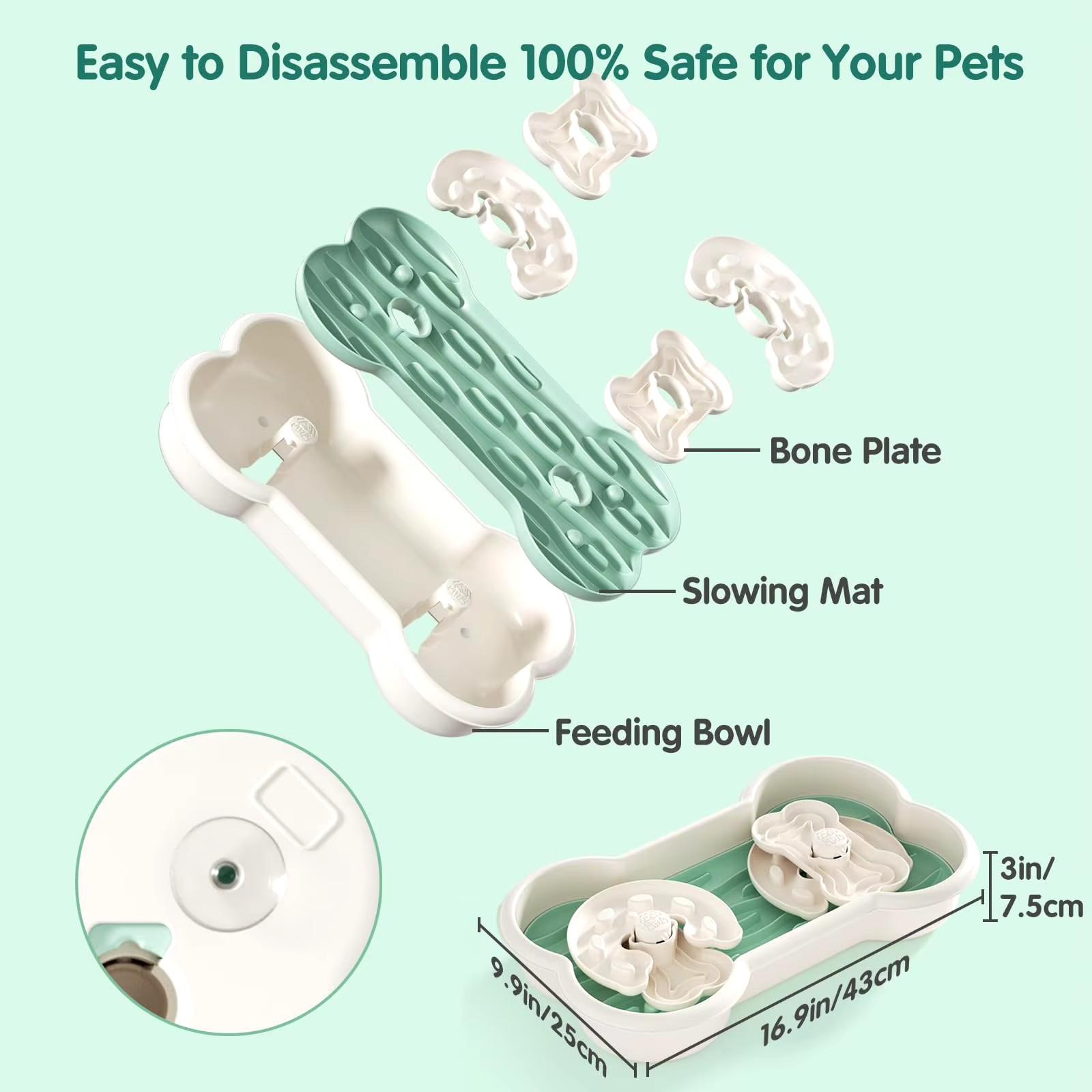 Миска для годування собак у вигляді кісточки Henry & Cary - мініатюра 4