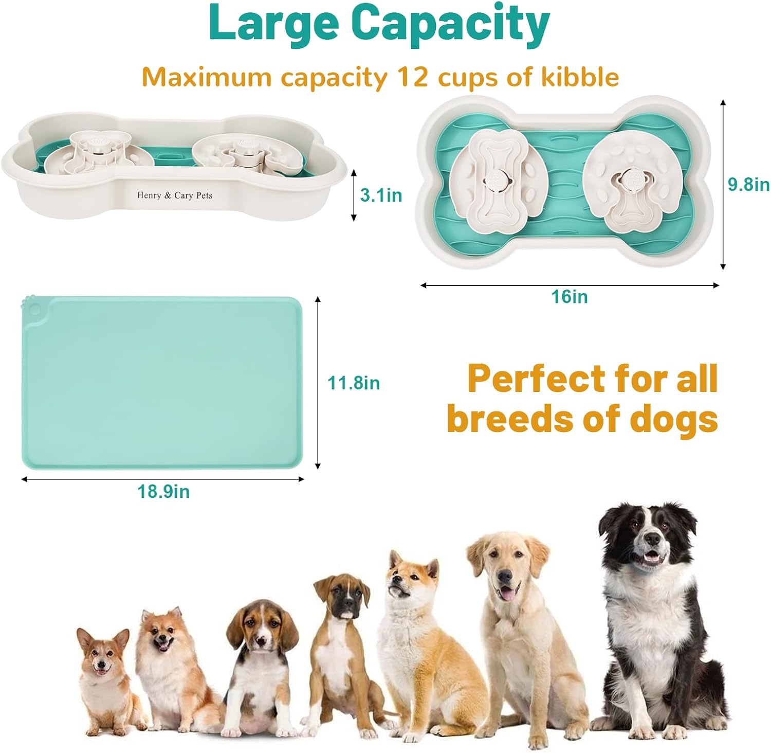 Миска для годування собак у вигляді кісточки Henry & Cary - мініатюра 6