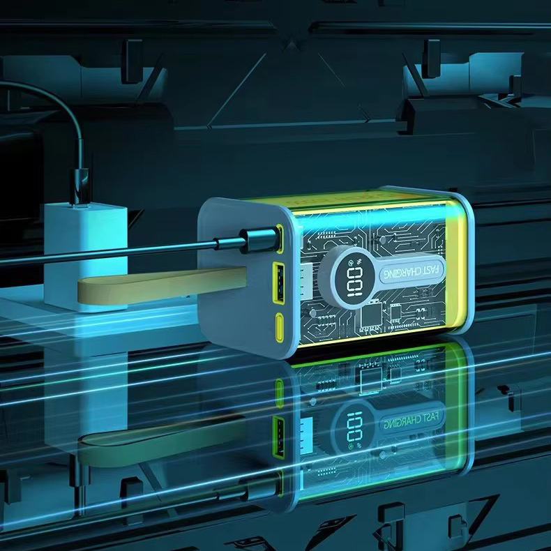 Зовнішній акумулятор Power Bank KP-25 · Портативний зарядний пристрій 20000 mAh · Павербанк із двосторонньою швидкою зарядкою