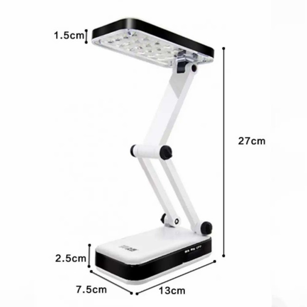 Настільна складана лампа DP LED-666 з вбудованим акумулятором - мініатюра 6