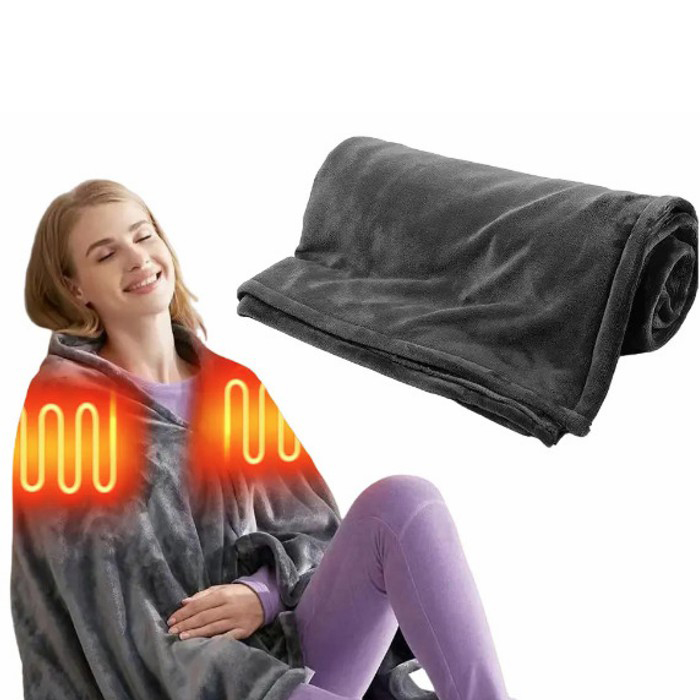 Толстовка - плед з підігрівом USB - мініатюра 8