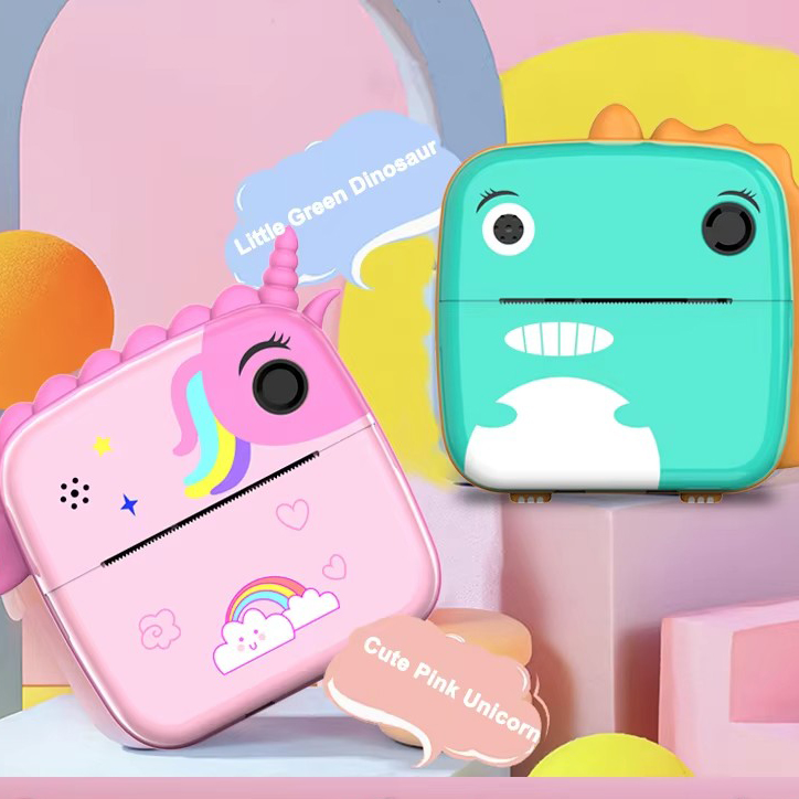 Дитячий фотоапарат з миттєвим друком Єдиноріг / Дракон · Дитяча камера з вбудованим термопринтером та можливістю запису відео