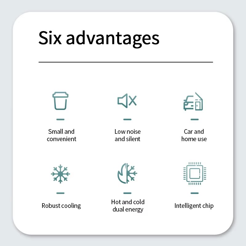 Автомобільний міні холодильник з дзеркалом, 4 л - мініатюра 6