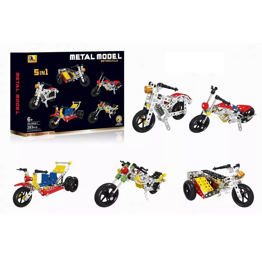 Металевий конструктор Колекція мотоциклів 5 в 1 - мініатюра 4
