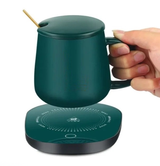 Підставка для чашки з постійною температурою 55° Теплий килимок для підігріву чаю, кави, дитячого харчування - мініатюра 3