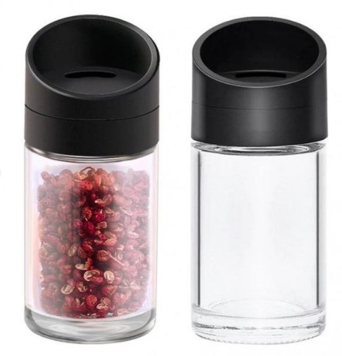 Набір ємностей для спецій Especia, 6 баночок на підставці ∙ Карусель для приправ - спецівниця ∙ Чорна - мініатюра 5