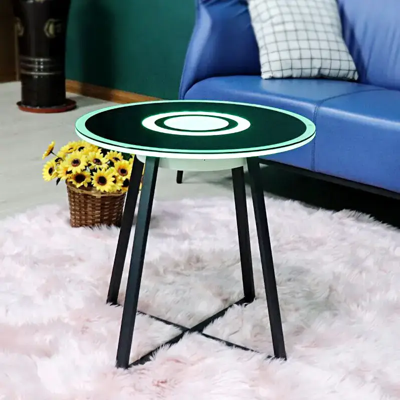 Світлодіодний розумний столик із загартованого скла із зарядкою Bluetooth ∙ Сенсорний екран ∙ Розумний музичний столик