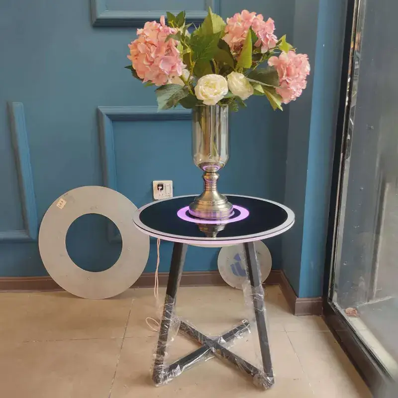 Світлодіодний розумний столик із загартованого скла із зарядкою Bluetooth ∙ Сенсорний екран ∙ Розумний музичний столик - мініатюра 2