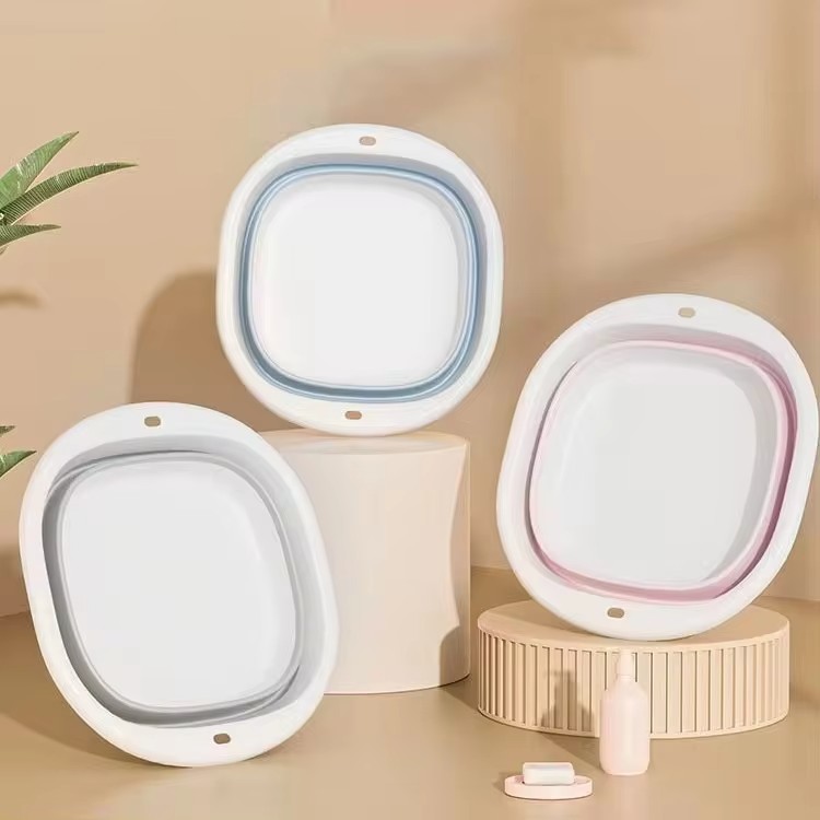 Складаний силіконовий таз на 3 літрів · Універсальний розкладний кошик - тазик з ручками